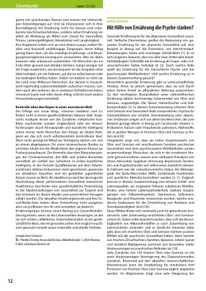 Vorschauseite 1: Mit Hilfe von Ernährung die Psyche stärken?