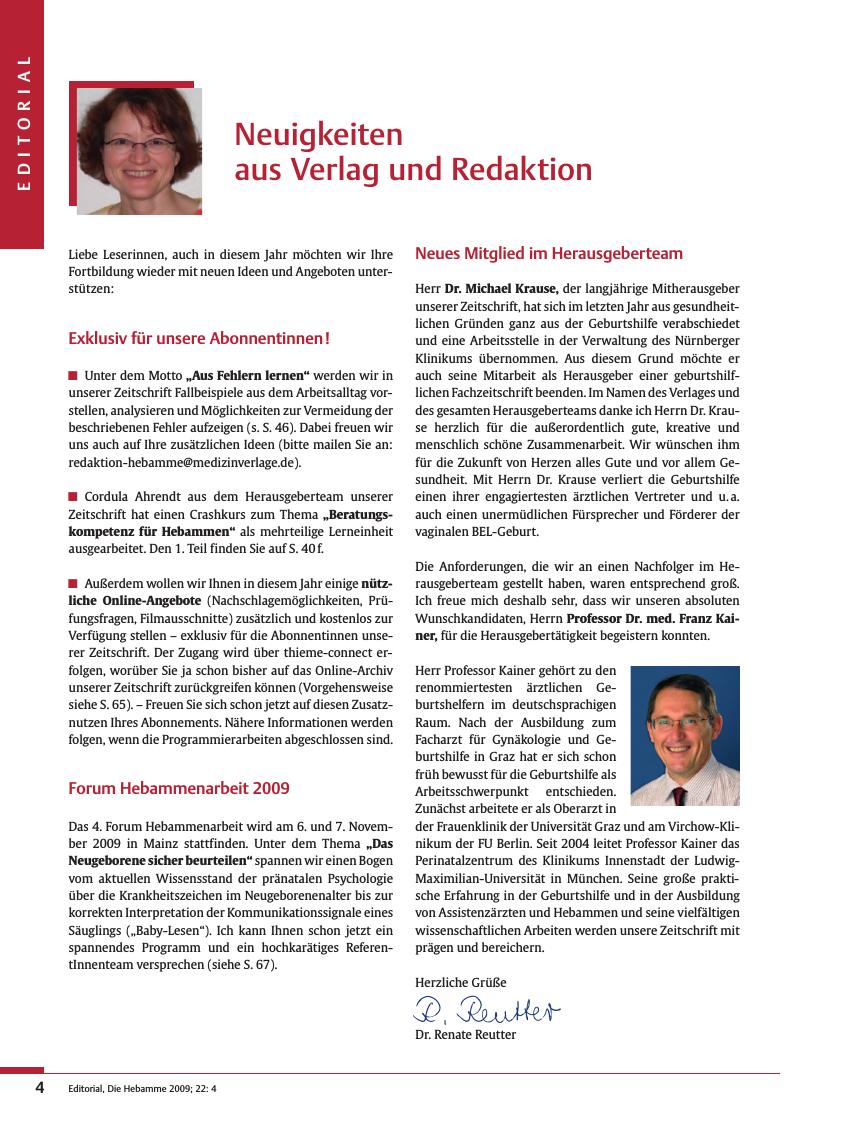 Vorschauseite 1: Neuigkeiten aus Verlag und Redaktion