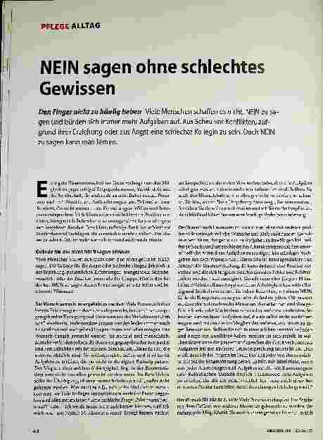 Vorschauseite 1: NEIN sagen ohne schlechtes Gewissen