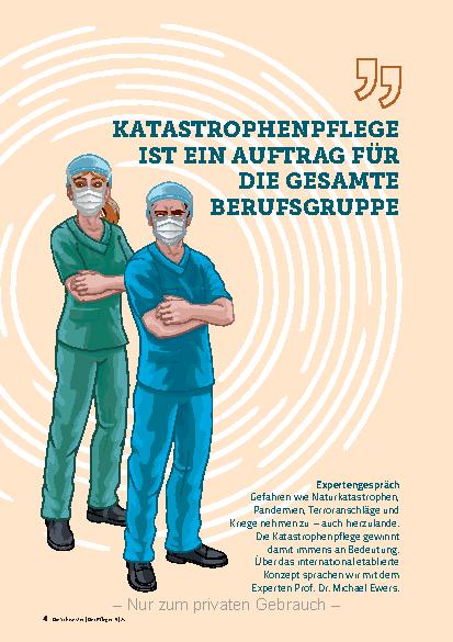 Vorschauseite 1: Katastrophenpflege ist ein Auftrag für die gesamte Berufsgruppe.