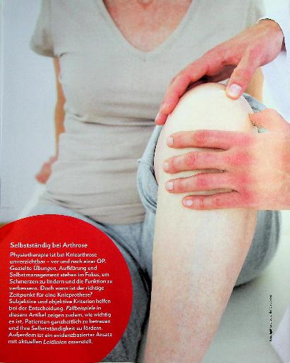 Vorschauseite 1: Die Kunst, Schmerzen zu lindern Chirurgische Eingriffe bei Arthrose sind nicht zwingend notwendig