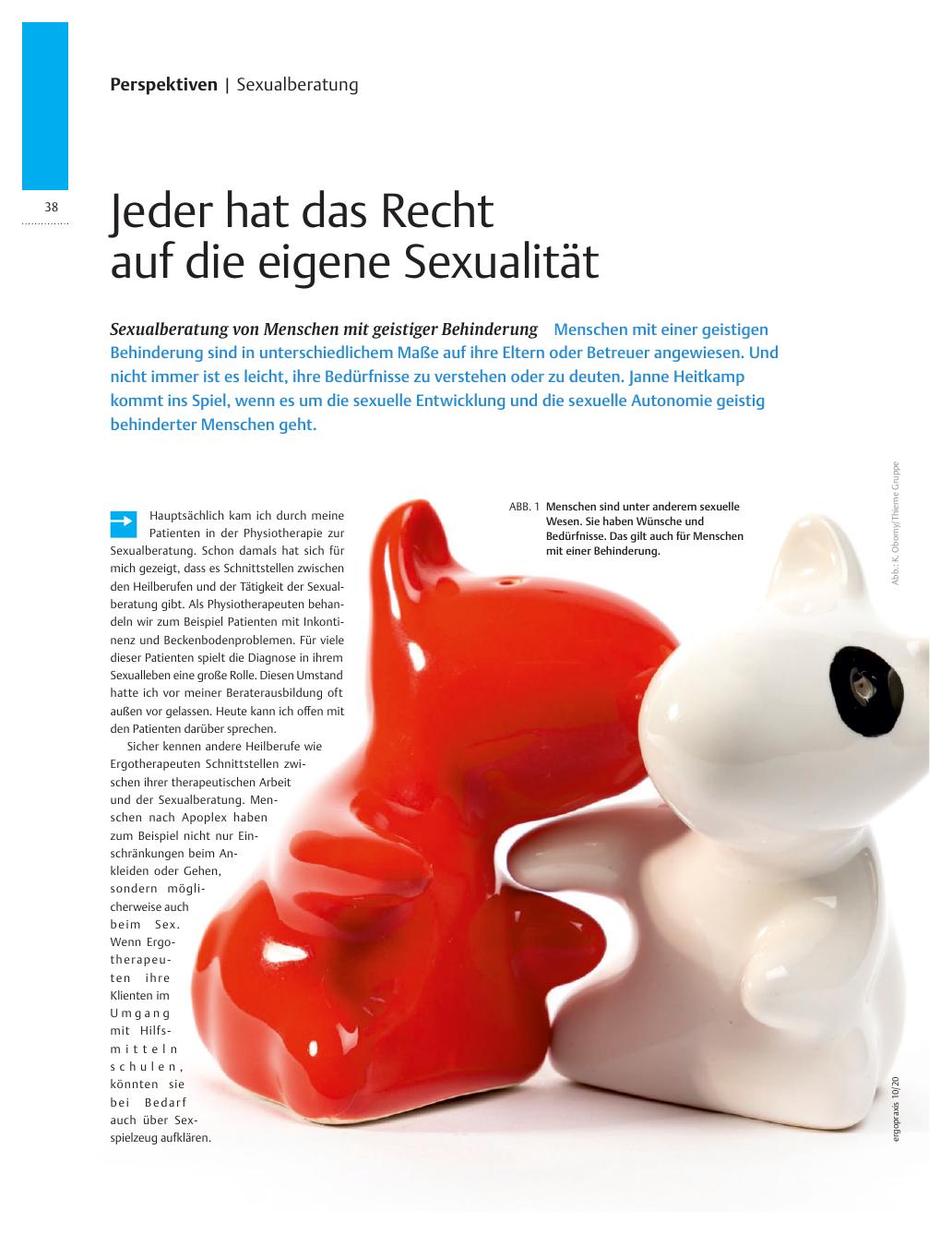 Vorschauseite 1: Jeder hat das Recht auf die eigene Sexualität – Sexualberatung von Menschen mit geistiger Behinderung.