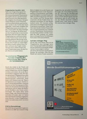 Vorschauseite 2: Neues Versorgungsmodell, neue Rolle der Pflegefachperson