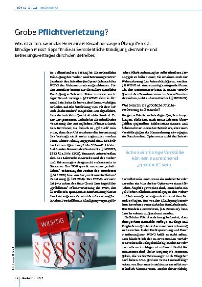 Vorschauseite 1: Grobe Pflichtverletzung?