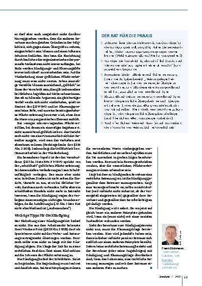 Vorschauseite 2: Grobe Pflichtverletzung?
