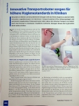 Vorschauseite 1: Innovative Transportroboter sorgen für höhere Hygienestandards in Kliniken.