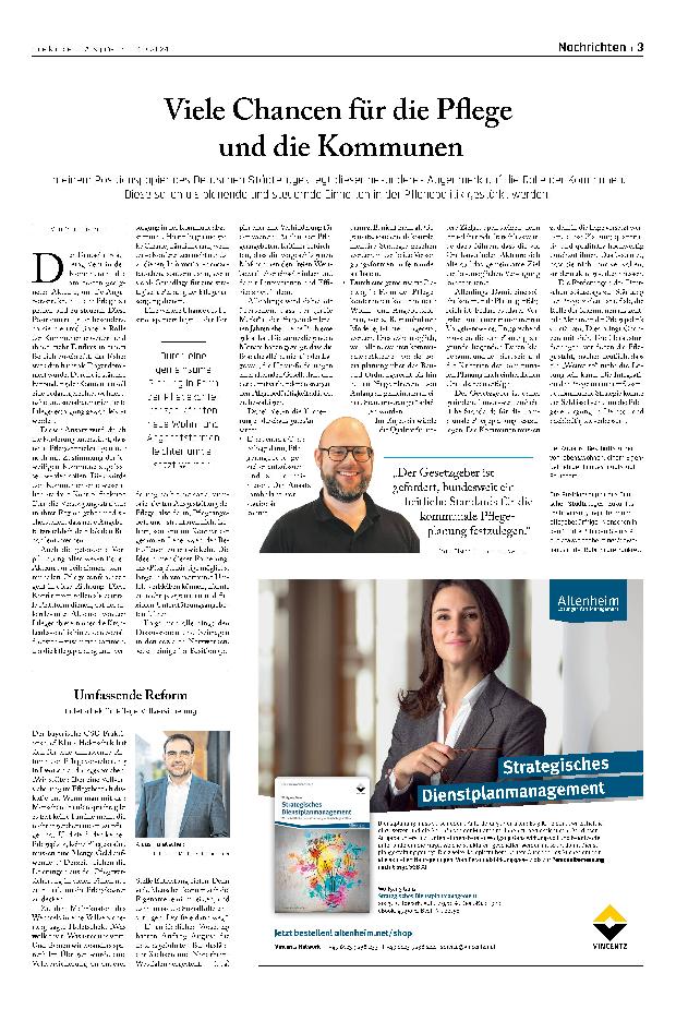 Vorschauseite 1: Viele Chancen für die Pflege und die Kommunen