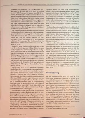 Vorschauseite 4: Advance Care Planning im Akutspital: Was beeinflusst dessen Umsetzung?