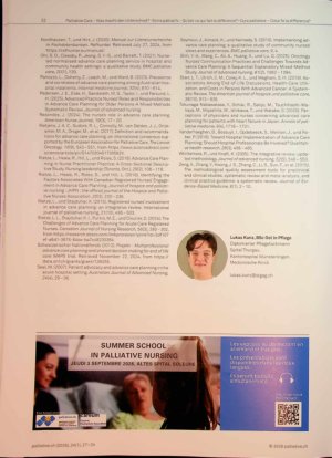 Vorschauseite 6: Advance Care Planning im Akutspital: Was beeinflusst dessen Umsetzung?