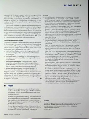 Vorschauseite 4: Fatigue: weit verbreitet, dennoch unterschätzt?