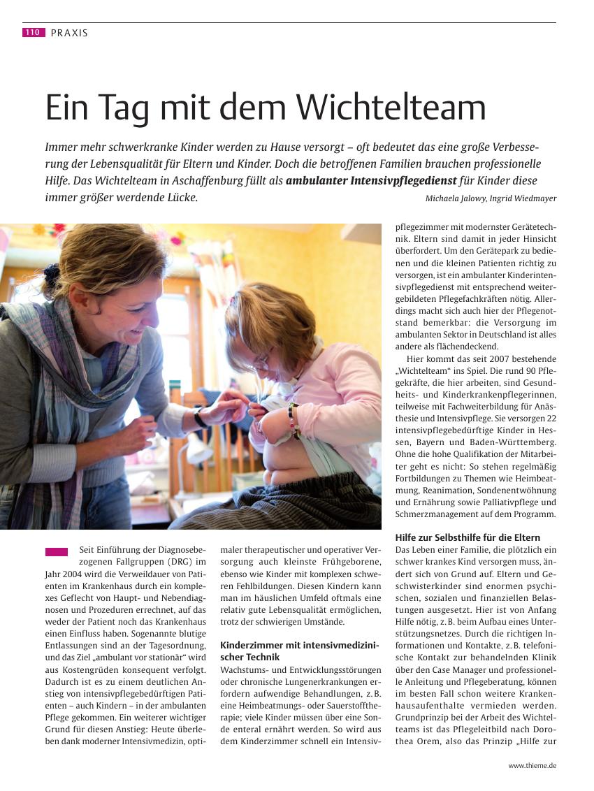 Vorschauseite 1: Ein Tag mit dem Wichtelteam