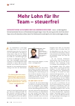 Vorschauseite 1: Mehr Lohn für Ihr Team – steuerfrei