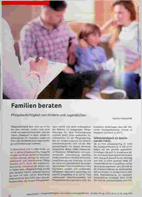 Vorschauseite 1: Familien beraten Pflegebedürftigkeit von Kindern und Jugendlichen
