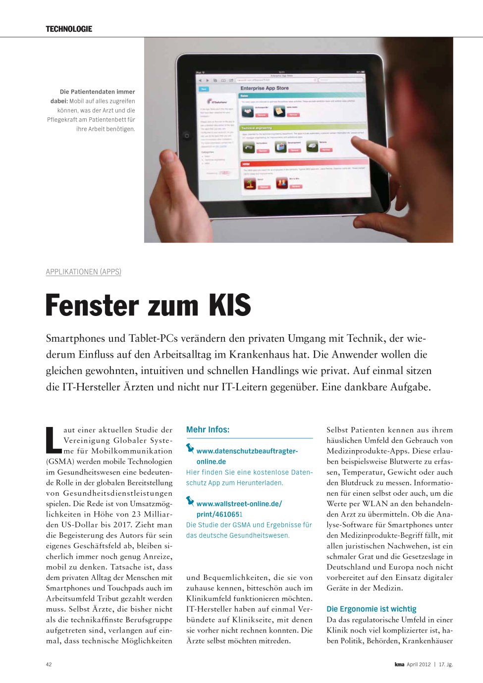 Vorschauseite 1: Fenster zum KIS