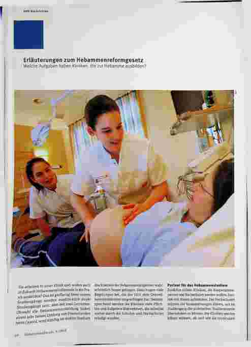 Vorschauseite 1: Erläuterungen zum Hebammenreformgesetz: Welche Aufgaben haben Kliniken, die zur Hebamme ausbilden?