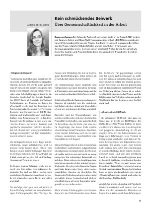 Vorschauseite 1: Kein schmückendes Beiwerk. Über Gemeinschaftlichkeit in der Arbeit