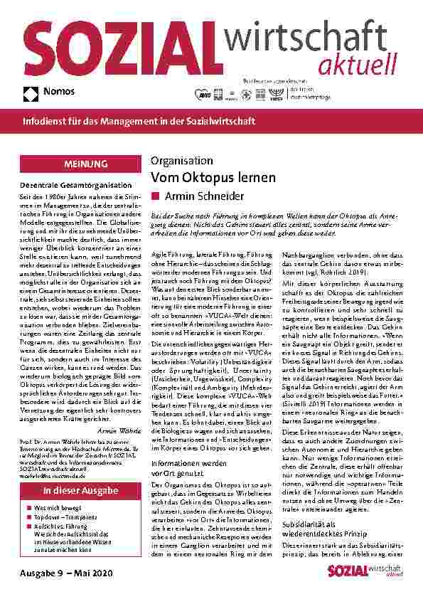 Vorschauseite 1: Organisation: Vom Oktopus lernen
