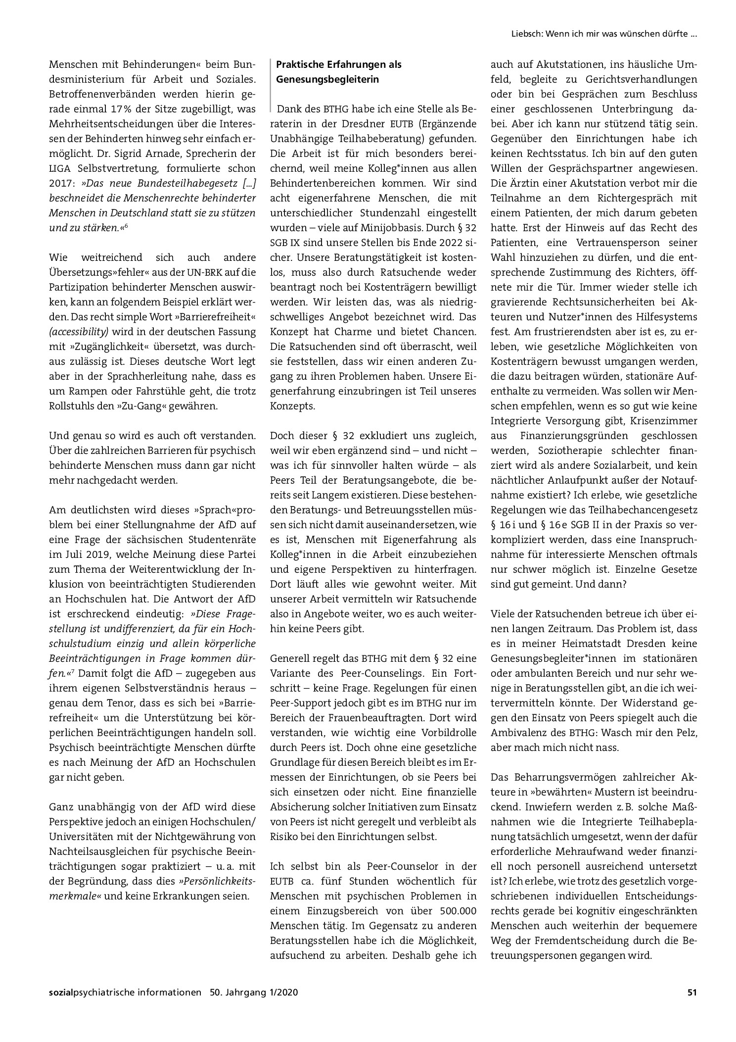 Vorschauseite 2: Wenn ich mir was wünschen dürfte... Das Bundesteilhabegesetz aus Nutzer*innen-Sicht
