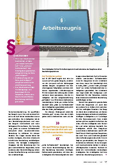 Vorschauseite 2: Arbeitgeber hat Beurteilungsspielraum