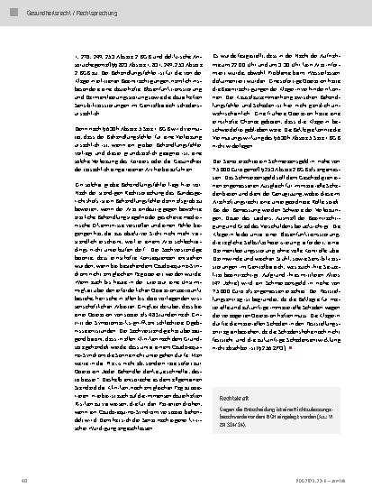 Vorschauseite 3: Schadensersatz aufgrund verzögert vorgenommener Operation wegen eines Cauda-equina-Syndroms