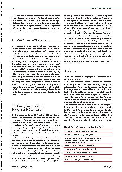 Vorschauseite 2: Report zur 9. NETNEP-Konferenz Vom Umbruch zur Innovation in der internationalen Pflegebildung