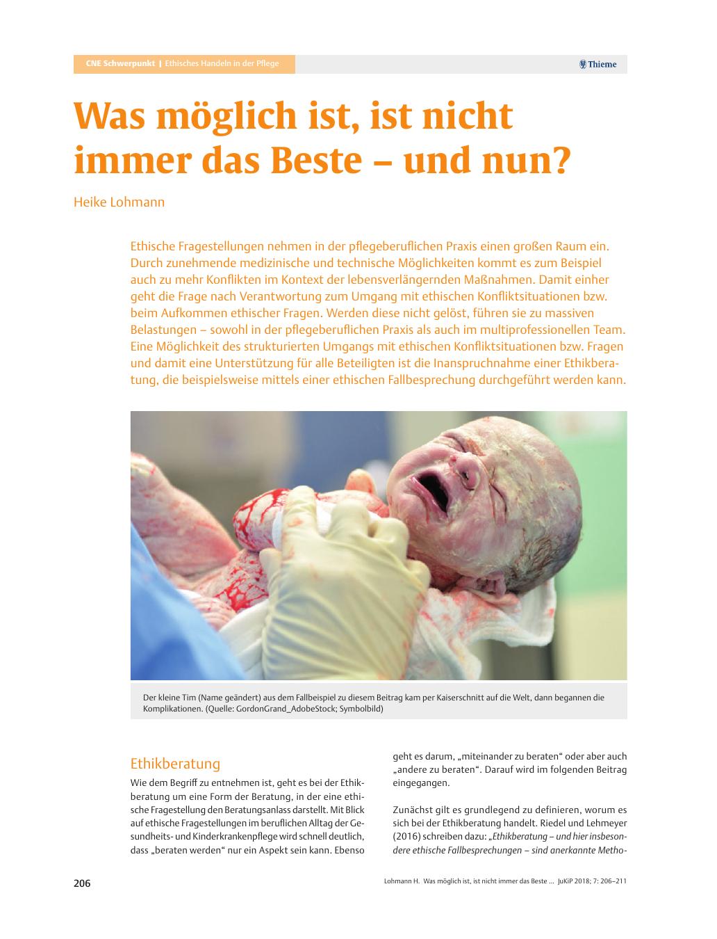 Vorschauseite 1: Was möglich ist, ist nicht immer das Beste – und nun?