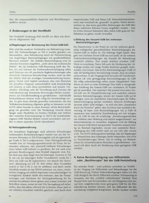 Vorschauseite 2: Reform im Sozialrecht: Versorgungsmedizin-Verordnung