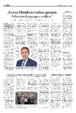 Vorschauseite 1: "Unsere Mitarbeiter haben optimale Arbeitsbedingungen verdient."
