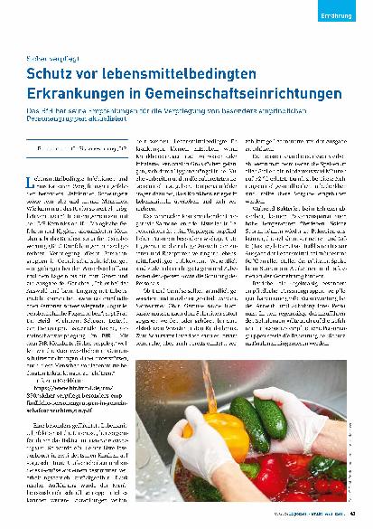 Vorschauseite 1: Schutz vor lebensmittelbedingten Erkrankungen in Gemeinschaftseinrichtungen
