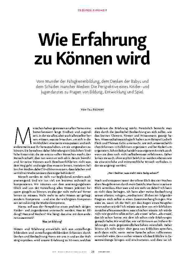 Vorschauseite 1: Wie Erfahrung zu Können wird