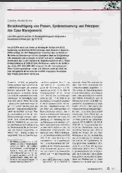 Vorschauseite 1: Berücksichtigung von Phasen, Systemsteuerung und Prinzipien des Case Managements. Case Management und das im Bundesteilhabegesetz vorgesehene Gesamtplanverfahren gern. §§ 117 ff.…