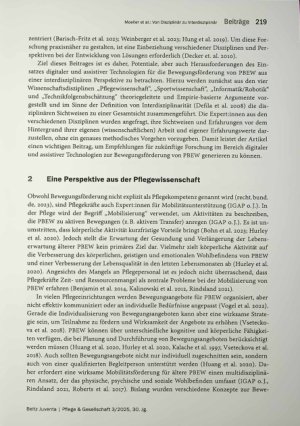 Vorschauseite 3: Von Disziplinär zu Interdisziplinär: Vier Perspektiven auf Bewegungsförderung in Pflegeeinrichtungen mit digitalen Technologien - theoretische Betrachtung und Empfehlungen für die…