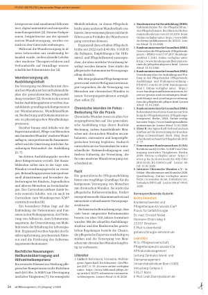 Vorschauseite 2: Die generalistische Pflegeausbildung – welche Grundlage bietet sie für die Versorgung von Menschen mit chronischen Wunden?
