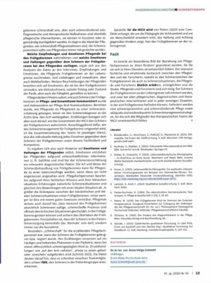 Vorschauseite 4: Der Schwerz der Frühgeborenen — Eine pflegewissewschafHiche qualitative Studie zu Frühgeborenen aw der lebensgroße.