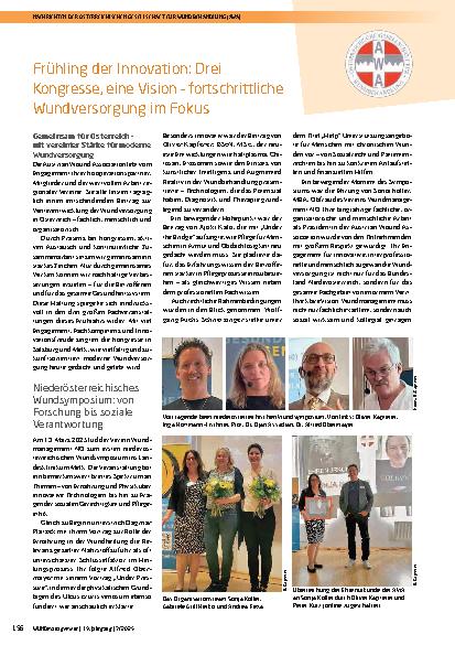 Vorschauseite 1: Frühling der Innovation: Drei Kongresse, eine Vision – fortschrittliche Wundversorgung im Fokus