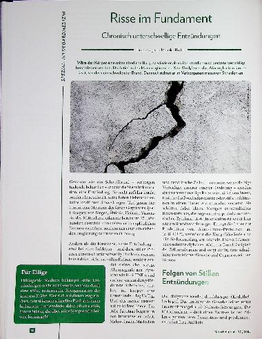 Vorschauseite 1: Risse im Fundament Chronisch unterschwellige Entzündungen