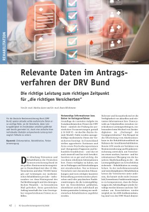 Vorschauseite 1: Relevante Daten im Antragsverfahren der DRV Bund Die richtige Leistung zum richtigen Zeitpunkt für „die richtigen Versicherten“