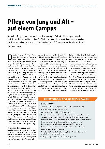 Vorschauseite 1: Pflege von Jung und Alt – auf einem Campus