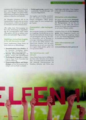 Vorschauseite 2: Ganzheitliche Hilfe, wenn das Geld knapp ist - Naturheilpraxis ohne Grenzen e. V. bundesweit aktiv