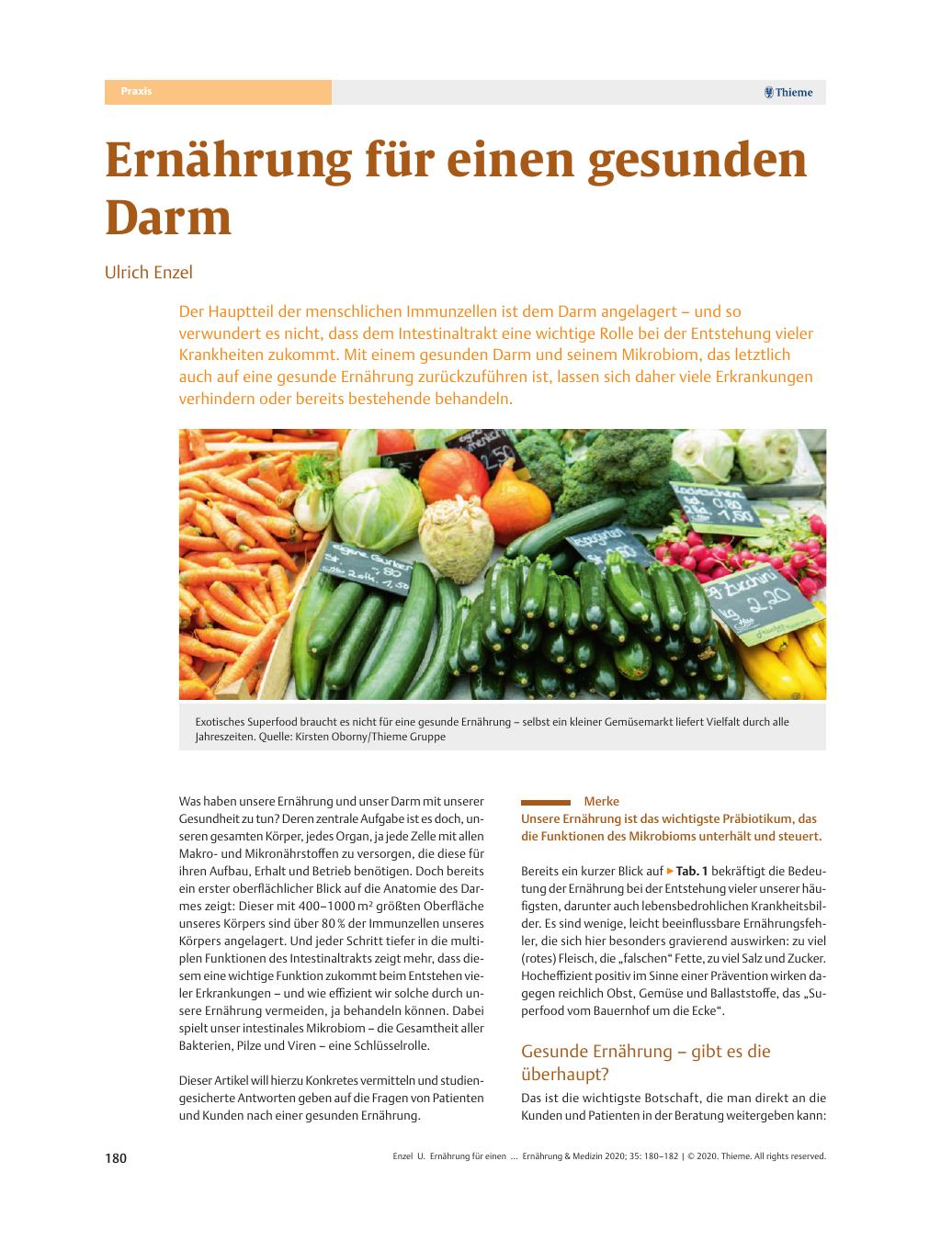 Vorschauseite 1: Ernährung für einen gesunden Darm