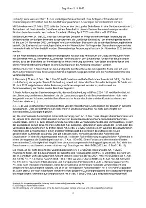 Vorschauseite 2: Zur Zuständigkeit – Art. 5, 7 und 13 ErwSÜ; §§ 26, 34 Abs. 3, 104 Abs. 1 Satz 1 FamFG