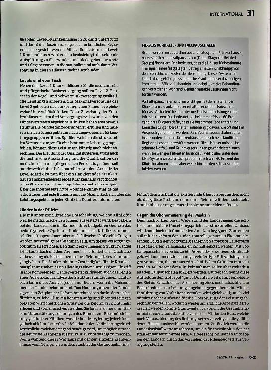 Vorschauseite 2: Deutsche Krankenhausreform: Revolution abgesagt?