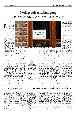 Vorschauseite 1: Notlage mit Ankündigung