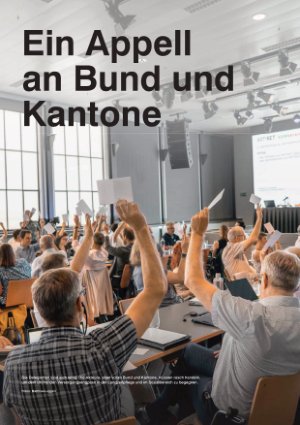 Vorschauseite 1: Ein Appell an Bund und Kantone