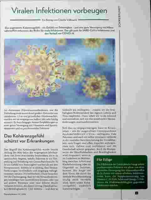 Vorschauseite 1: Vorbeugen viralen Infektionen