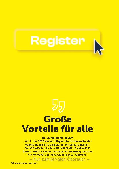 Vorschauseite 1: Große Vorteile für alle Berufsregister in Bayern
