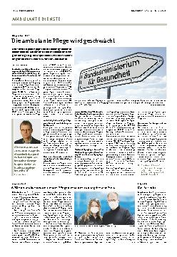 Vorschauseite 1: Die ambulante Pflege wird geschwächt.