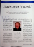 Vorschauseite 1: Evidenz statt Politdeals