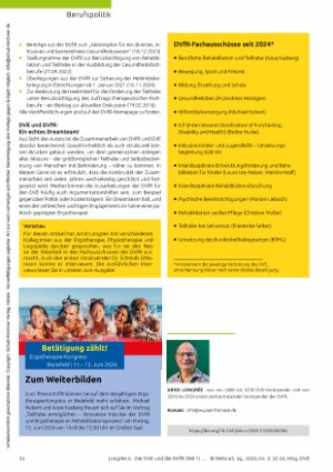 Vorschauseite 3: DRTEAM Seit vielen Jahrzehnten ein Dreamteam Der DVE und die DVfR (Teil 1)