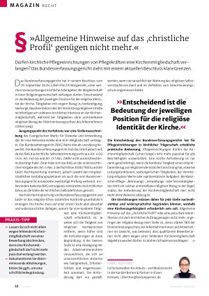 Vorschauseite 1: »Allgemeine Hinweise auf das ‚christliche Profil‘ genügen nicht mehr. «